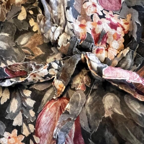 Vintage Peter Popovitch Sheer Floral Blouse Small Cotton/Poly Blend - Picture 5 of 12